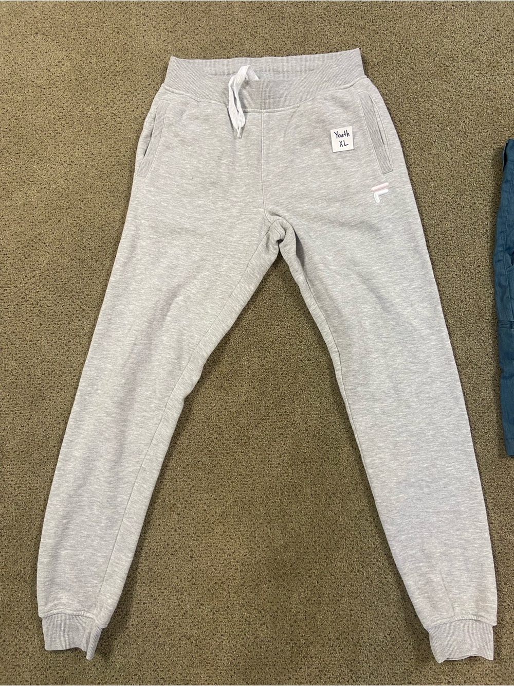 Fila Light Gray Youth Jogger Sweatpants